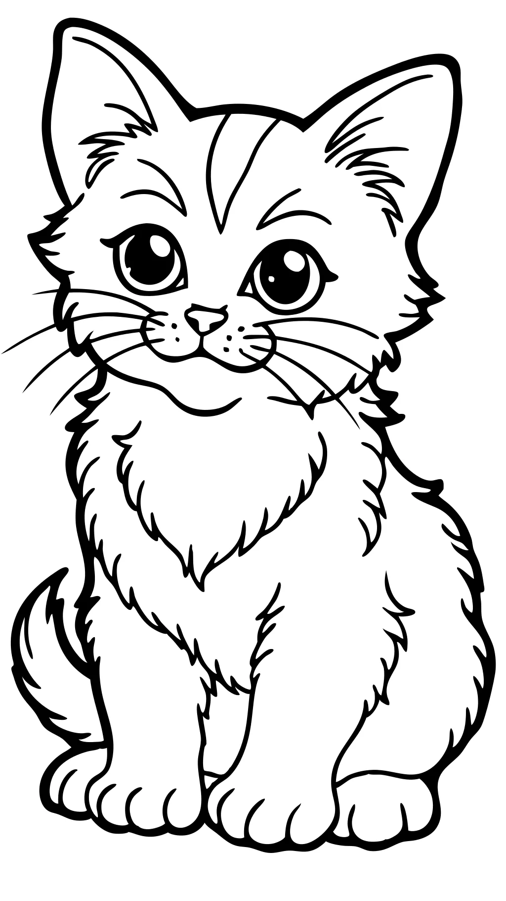 coloriages de chaton réels